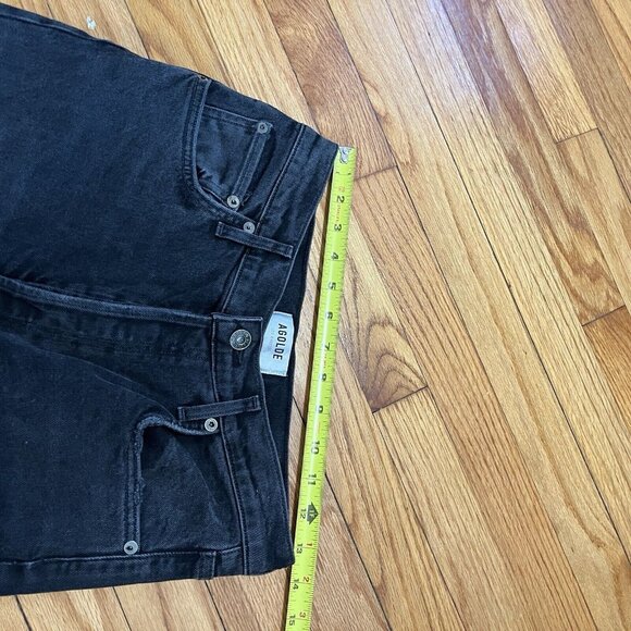 AGOLDE Stretch Riley High Rise Straight Crop Jeans in Washed Black Size 27 - Picture 8 of 9